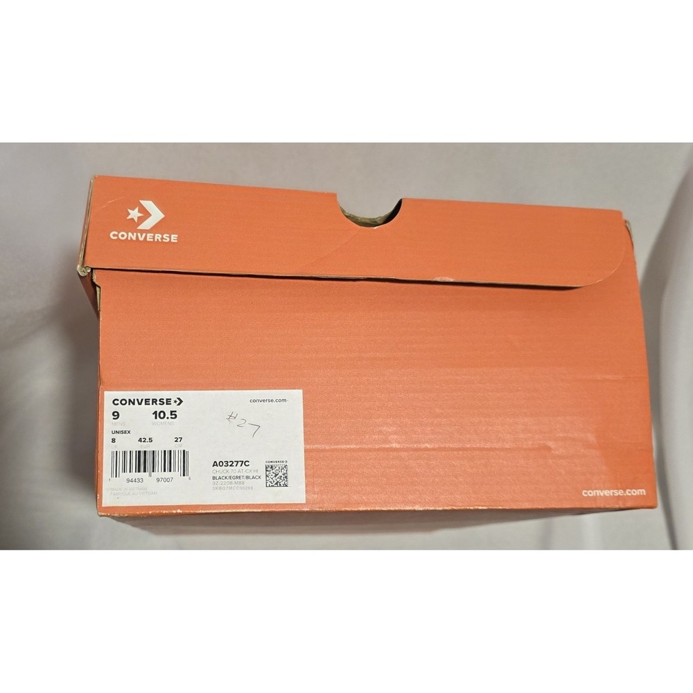 Converse A03277C Chucks 70ATCX  Unisex Black Platform Sneakers. NWB M 9, W 10.5 - Picture 10 of 10